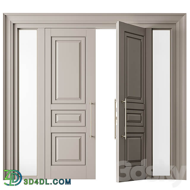 Classic Front Door Set 66 3D Models