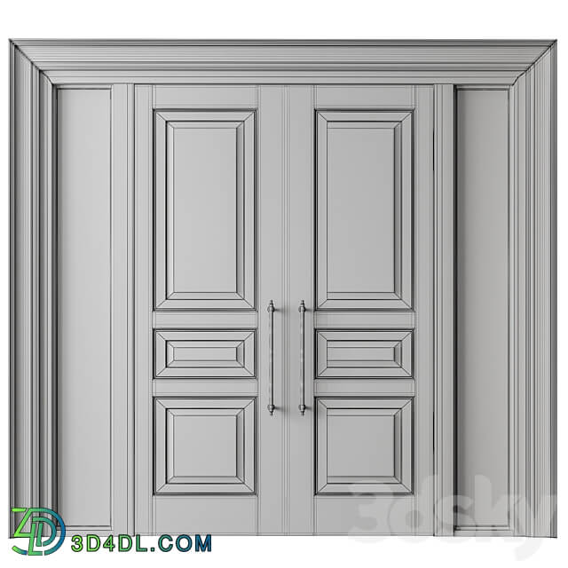 Classic Front Door Set 66 3D Models