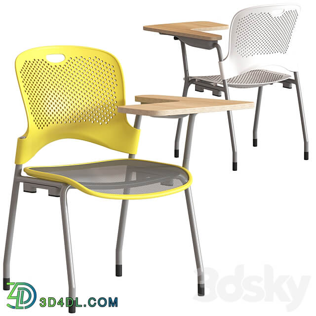 Herman Miller Caper Stacking Chair with table 3D Models