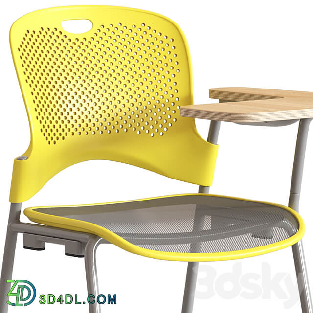 Herman Miller Caper Stacking Chair with table 3D Models