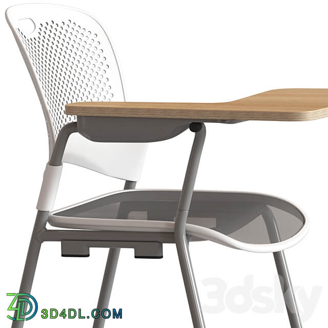 Herman Miller Caper Stacking Chair with table 3D Models