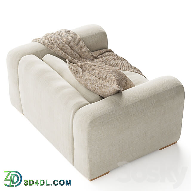 Mukuru Corner Sofa One Seater 3D Models