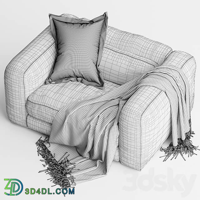 Mukuru Corner Sofa One Seater 3D Models