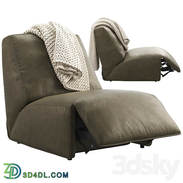 Joybird Clover Leather Chair option 2 3D Models