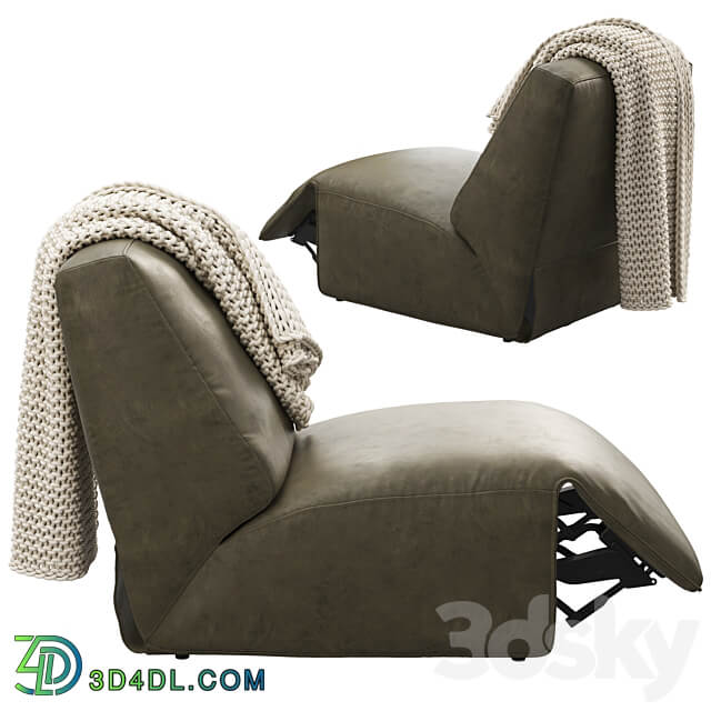 Joybird Clover Leather Chair option 2 3D Models