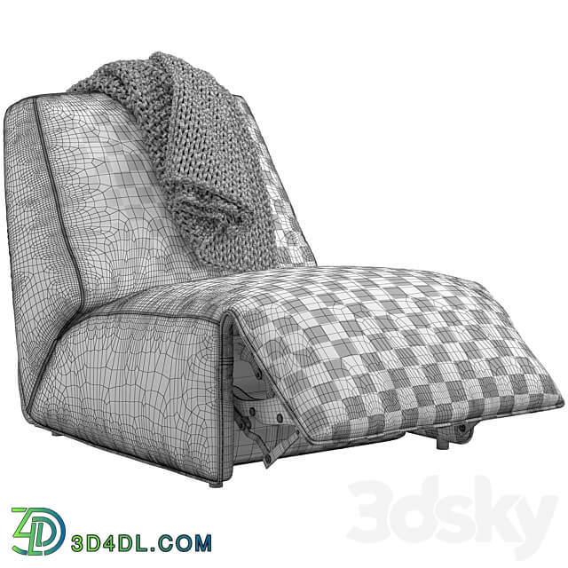 Joybird Clover Leather Chair option 2 3D Models