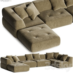 Crate barrel Angolare Six Piece Sectional 3D Models 