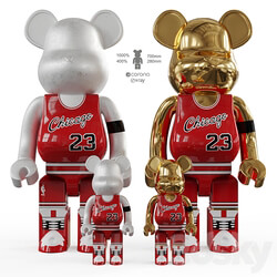 Bearbrick basketball 23 Chicago Bulls 3D Models 