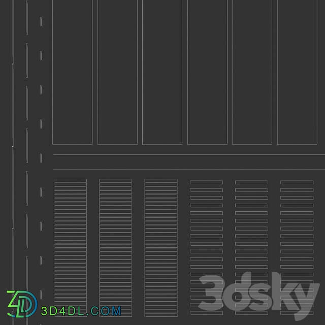 road markings Urban environment 3D Models