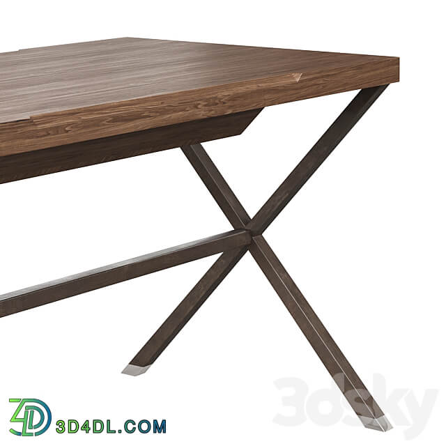 Stylo Wood table by porada Dressing table 3D Models