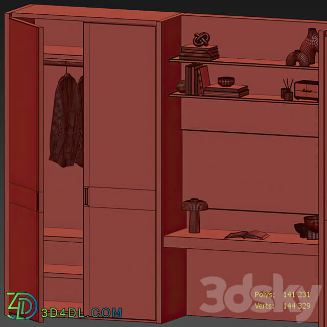 Rimadesio Vanity Wardrobe Display cabinets 3D Models