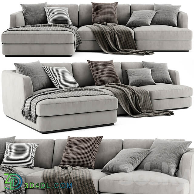 Flexform Barret Chaise Longue Sofa 2 3D Models