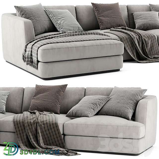 Flexform Barret Chaise Longue Sofa 2 3D Models