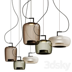 Brokis Brokisled Glass Pendant Lamp Double Pendant light 3D Models 