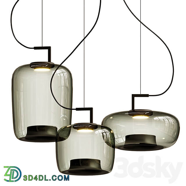 Brokis Brokisled Glass Pendant Lamp Double Pendant light 3D Models