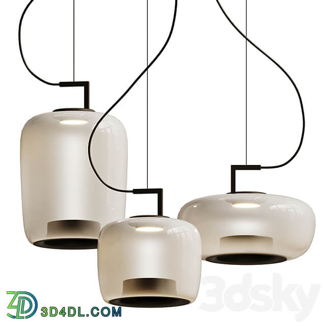 Brokis Brokisled Glass Pendant Lamp Double Pendant light 3D Models