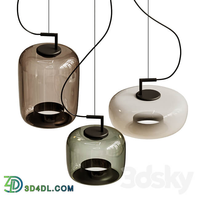 Brokis Brokisled Glass Pendant Lamp Double Pendant light 3D Models