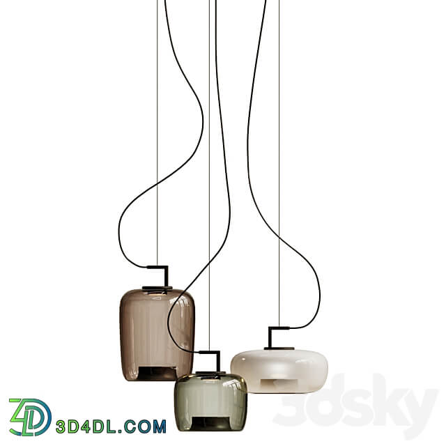 Brokis Brokisled Glass Pendant Lamp Double Pendant light 3D Models