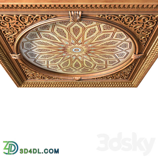 Ceiling in oriental style .Arabic Majlis Ceiling .Islamic Ceiling Eastern Set 3D Models