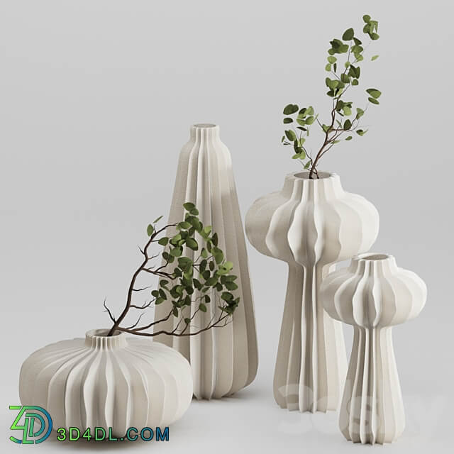 Vase Set 01 Lithos Vases 3D Models