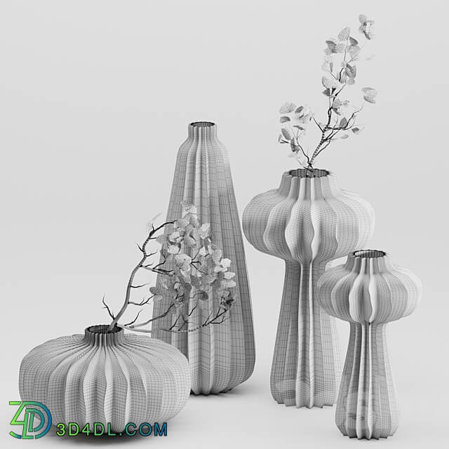 Vase Set 01 Lithos Vases 3D Models