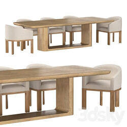 FABIAN CHAIR and OSLO OPEN TABLE Table Chair 3D Models 