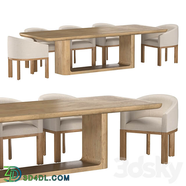 FABIAN CHAIR and OSLO OPEN TABLE Table Chair 3D Models