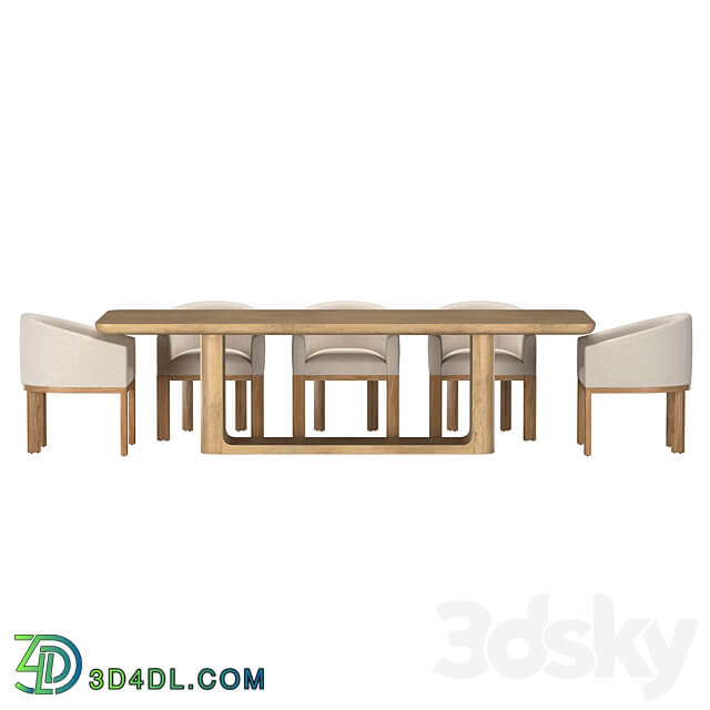 FABIAN CHAIR and OSLO OPEN TABLE Table Chair 3D Models