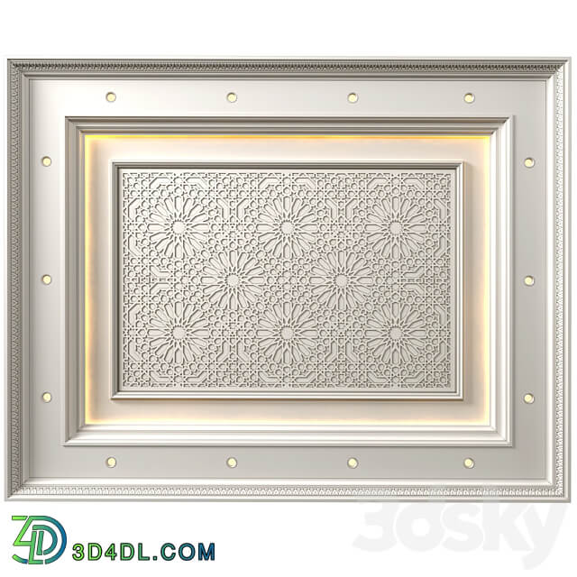 Ceiling in oriental style. Arabic decorative ceiling.Oriental Eastern Ceiling Classic 3D Models