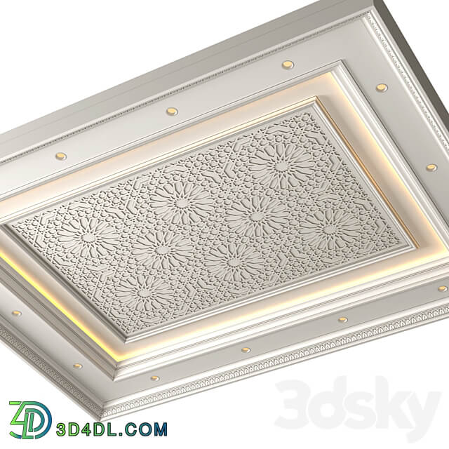 Ceiling in oriental style. Arabic decorative ceiling.Oriental Eastern Ceiling Classic 3D Models