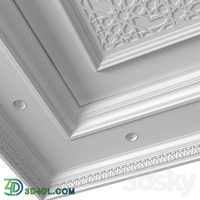 Ceiling in oriental style. Arabic decorative ceiling.Oriental Eastern Ceiling Classic 3D Models