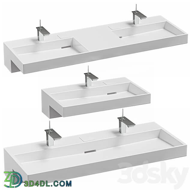 Jacob delafon terrace wall hung washbasin 3D Models