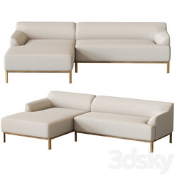 Caro Sofa 3 seater with chaise longue 3D Models 