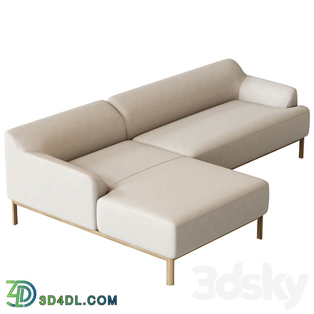 Caro Sofa 3 seater with chaise longue 3D Models