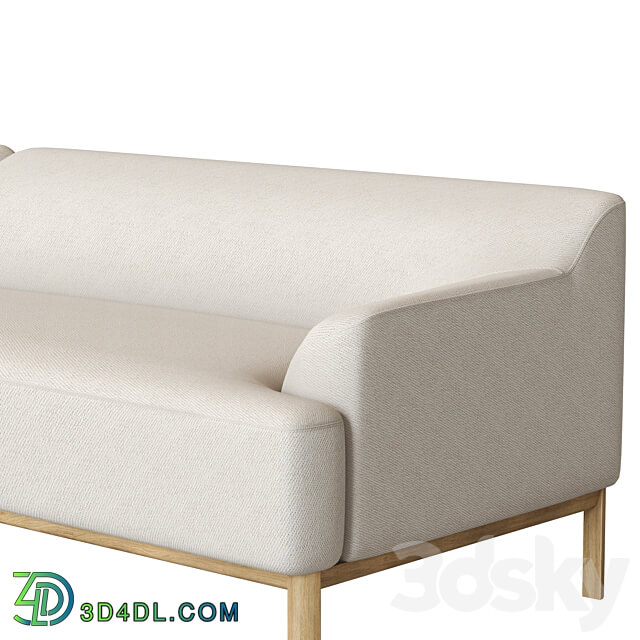 Caro Sofa 3 seater with chaise longue 3D Models