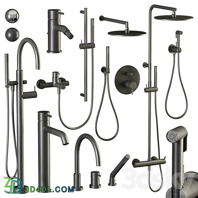 Cisal Nuovo Less shower and faucet set 3D Models