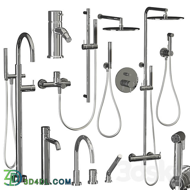 Cisal Nuovo Less shower and faucet set 3D Models