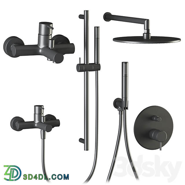 Cisal Nuovo Less shower and faucet set 3D Models