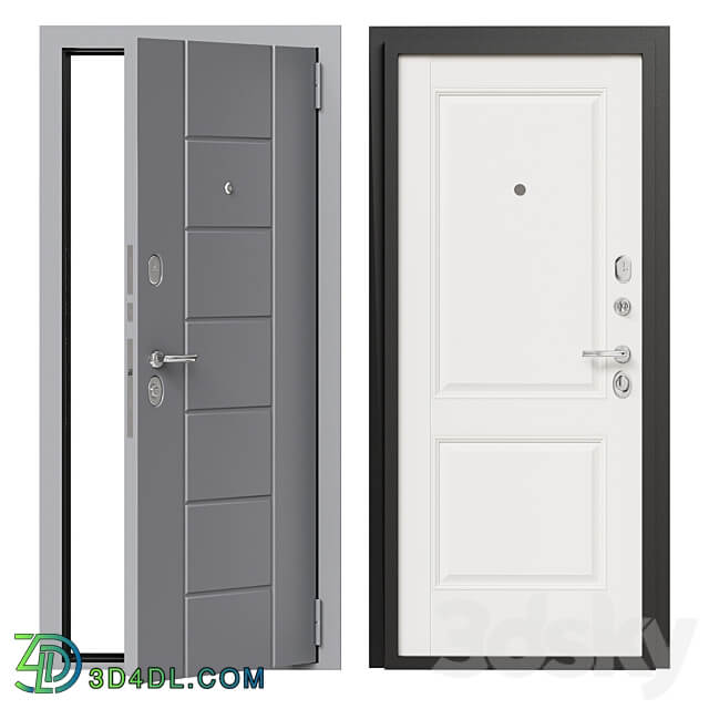 Entrance metal door Bravo 17 3D Models