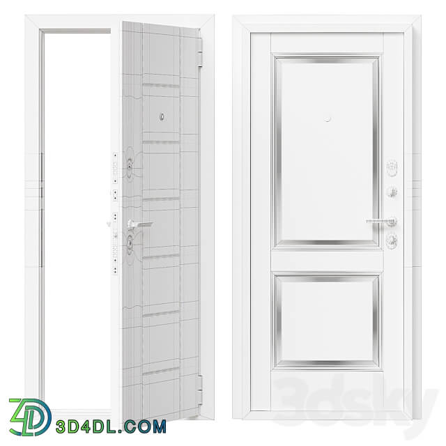 Entrance metal door Bravo 17 3D Models