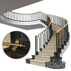 Neoclassical staircase 2 3D Models 