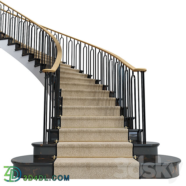 Neoclassical staircase 2 3D Models