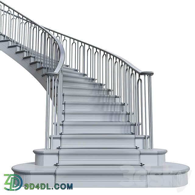 Neoclassical staircase 2 3D Models