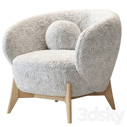 Armchair Tilar Cozy White 3D Models 