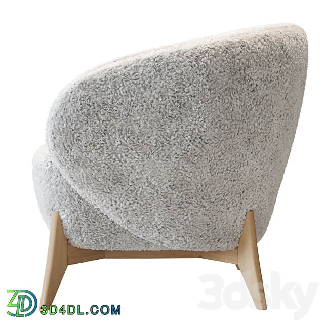 Armchair Tilar Cozy White 3D Models