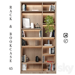Rack and Bookcase Rack 3D Models 