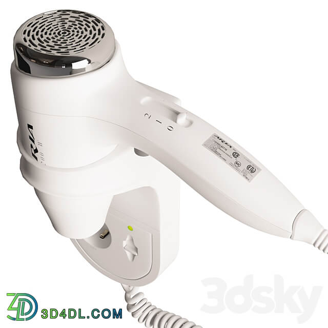 Hotel hair dryer Aria 1200w Household appliance 3D Models