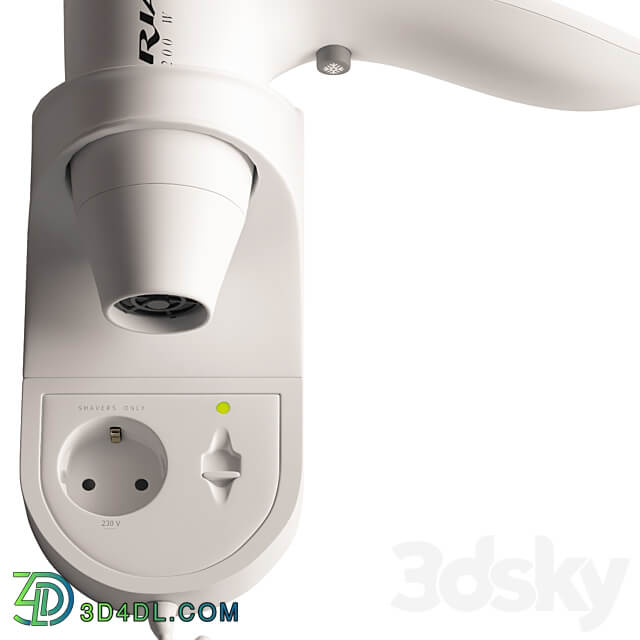 Hotel hair dryer Aria 1200w Household appliance 3D Models