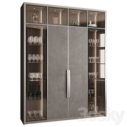 Сupboard with dishes My Design 37 Wardrobe Display cabinets 3D Models 