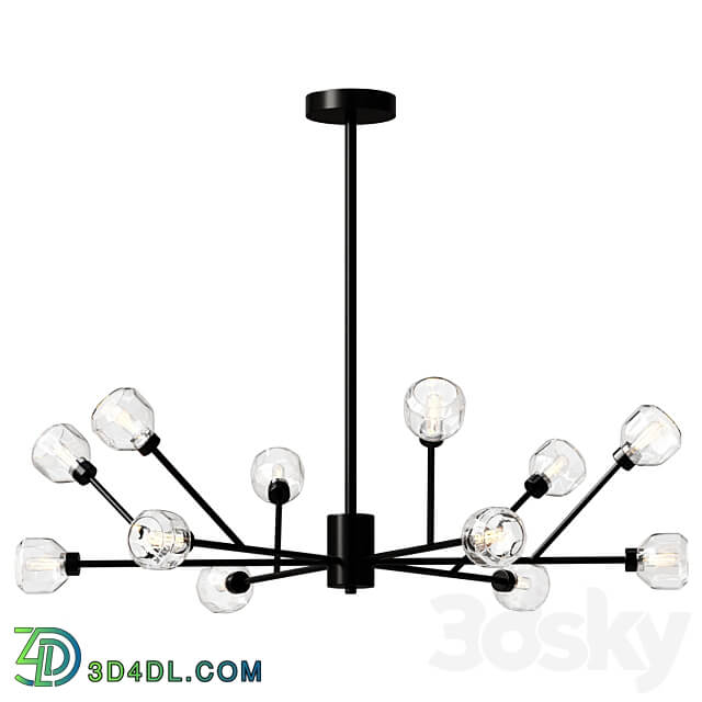 Chandelier Breyer Crstal Chandelier Black lamp Ceiling lamp 3D Models